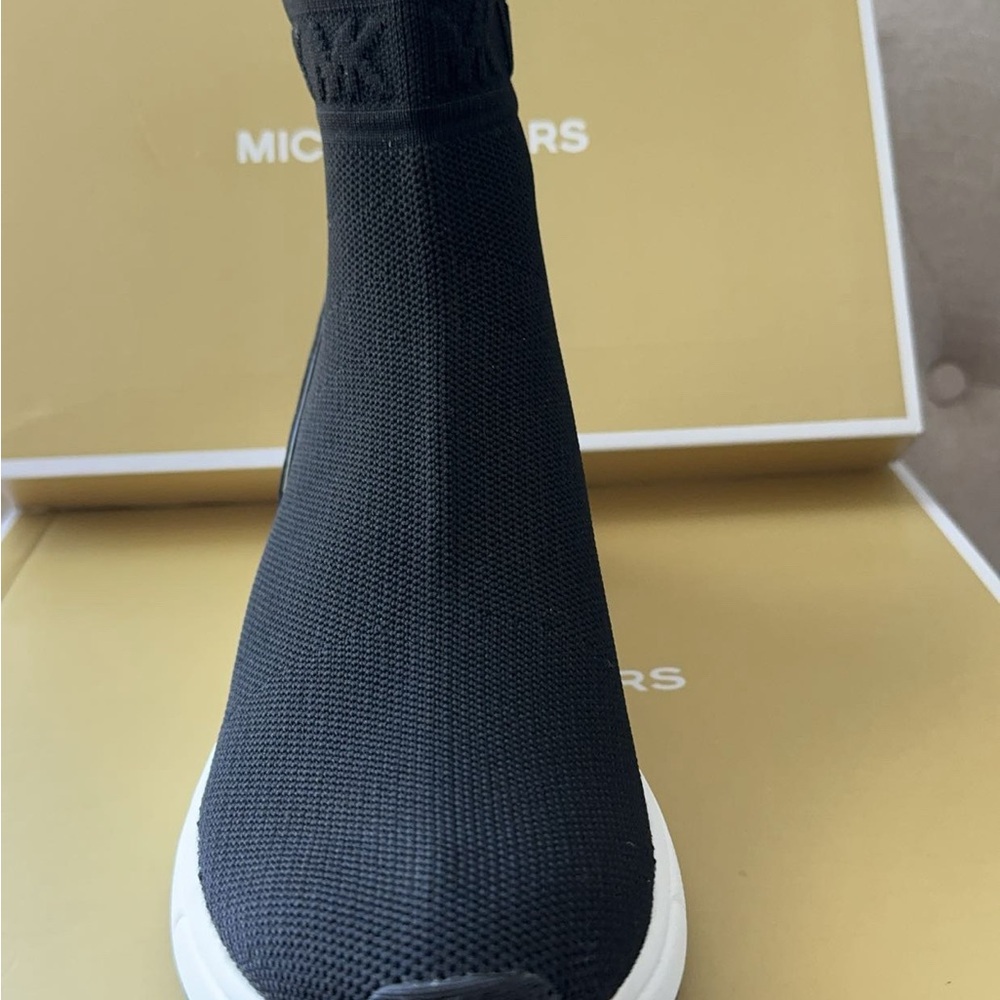 Michael Kors Black and White Knit High-Tops - Picture 3 of 3